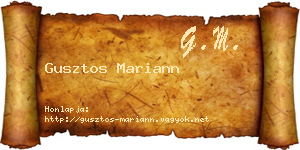 Gusztos Mariann névjegykártya